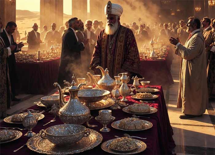 آفتابه‌لگن هفت دست، شام و ناهار هیچی