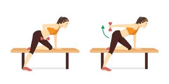 کیک‌بک دمبل تک‌دست